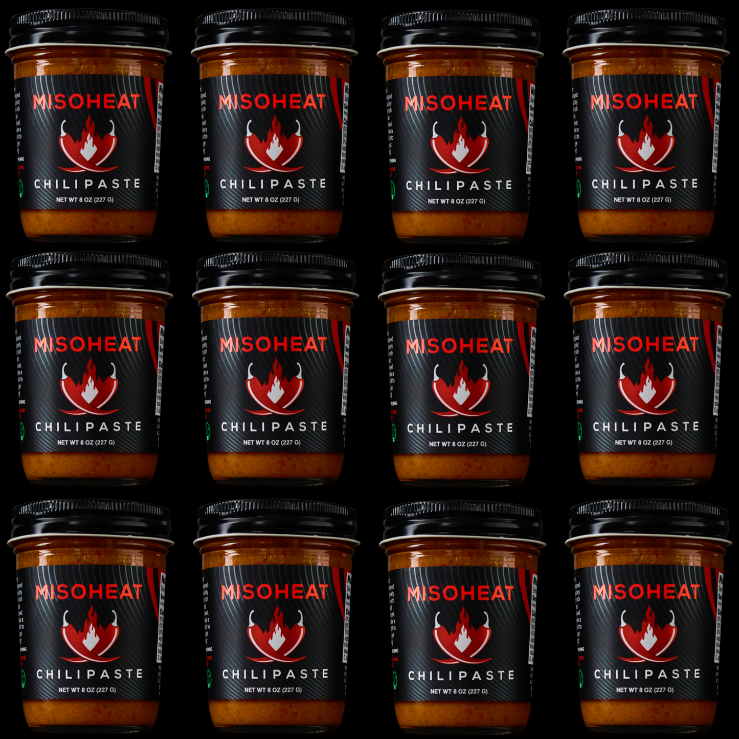 MisoHeat Chili Paste Case of 12 8oz Jars